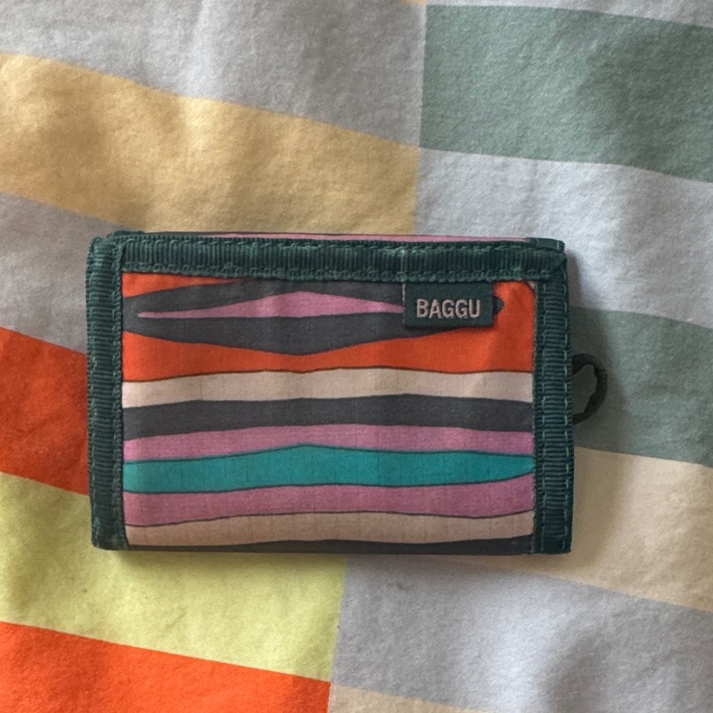 Baggu trifold nylon wallet
